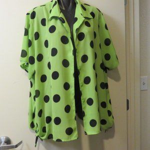 ANTHONY DESIGNS HSN/ SIZE 3X/  POLKA DOT BLOUSE